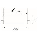 SLV LED Loft-/Indbygningslampe MEDO 30 EL, rammel�s version, � 29cm, 14W 3000/4000K 105�, hvid