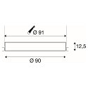SLV LED Ceiling recessed luminaire MEDO 90 DL, frameless version, 105�, 3000/4000K, 10150lm, white