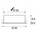 SLV LED Loft-/Indbygningslampe MEDO 30 EL, ramme-version, � 29cm, 14W 3000/4000K 105�, hvid