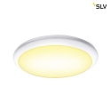 SLV LED Outdoor Wall and Ceiling luminaire RUBA 16 CW, IP65 IK08, 24W 3000/4000K 2230lm 120, white