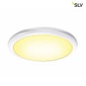 SLV LED Outdoor Wall and Ceiling luminaire RUBA 20 CW, IP65 IK08, 27W 3000/4000K 2500lm 120, white