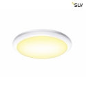 SLV LED Outdoor Wall and Ceiling luminaire RUBA 10 CW sensor, IP65 IK08, 13W 3000/4000K 1050lm 120, white