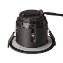 Udend�rs Loftindbygningslampe VARU QPAR51 DL, GU10, Montering � 7.5cm, IP20/65, sort