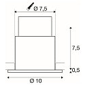 Udend�rs Loftindbygningslampe VARU QPAR51 DL, GU10, Montering � 7.5cm, IP20/65, sort