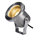 Outdoor LED floor luminaire NAUTILUS SPIKE, IP55 IK03, 9W 3000K 520lm 60�, swiveling, inox 316