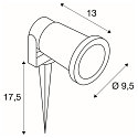 Udend�rsspot Outdoor Earth spike lamp NAUTILUS SPIKE XL, CR50-SE, GU10, IP65 IK06, sort