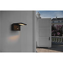 LED Udend�rs V�glampe ANGOLUX S WL, IP44, 9.8W 3000K 560lm 100�, med IR sensor, antracit