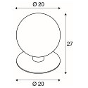 SLV Outdoor Floorlamp GLOO PURE 27 Pole, E27, IP44 IK04, shade � 20cm, height 27cm, anthracite