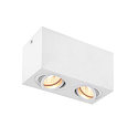 Loftlampe TRILEDO Double, GU10 QPAR51, hvid
