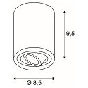 Loftlampe TRILEDO CL, GU10 QPAR51, 30� svinge, cylinder, sort