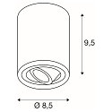 SLV Loftlampe TRILEDO CL, GU10 QPAR51, 30� svinge, cylinder, Alu b�rstet
