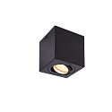 Loftlampe TRILEDO Single, GU10 QPAR51, 30� svinge, cuboid, sort