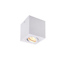 Loftlampe TRILEDO Single, GU10 QPAR51, 30� svinge, cuboid, hvid