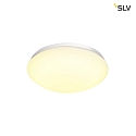 SLV LED Outdoor Wall and Ceiling luminaire LIPSY 30 Dome, IP44, 3000/4000K,  30cm, 15W, white