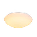 SLV LED Udend�rs V�g- og Loftlampe LIPSY 40 Dome, IP44, 3000/4000K, � 35cm, 18W, hvid