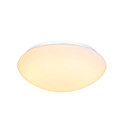 SLV LED Udend�rs V�g- og Loftlampe LIPSY 40 Dome, IP44, 3000/4000K, � 35cm, 18W, hvid