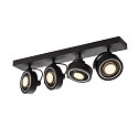 V�g- og Loftlampe KALU CW, Quad, QPAR111, 4x max. 75W, sort