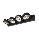 V�g- og Loftlampe KALU CW, Quad, QPAR111, 4x max. 75W, sort
