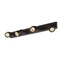 SLV V�g- og Loftlampe PURI CW, Quad, 4x GU10 QPAR51, med dekorative ringe, sort