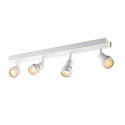 SLV V�g- og Loftlampe PURI CW, Quad, 4x GU10 QPAR51, med dekorative ringe, hvid