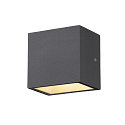LED Udend�rs V�glampe SITRA CUBE WL, UP/DOWN, IP44 IK05, 10W 3000K 2x560lm 105�, antracit