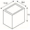 SLV LED Outdoor Wall luminaire SITRA CUBE WL, UP/DOWN, IP44 IK05, 10W 3000K 2x560lm 105�, white