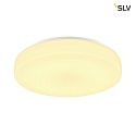 SLV LED Outdoor Wall and Ceiling luminaire LIPSY 50 Drum, IP44, 3000/4000K,  40cm, 21W, white