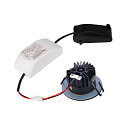SLV LED Outdoor Recessed Downlight PATTA-I round, IP65 IK02, 7.3W 1800-3000K 440lm, dim to warm, black
