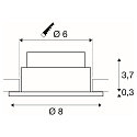 LED Udend�rs Indbygningsdownlight PATTA-I rund, IP65 IK02, 7.3W 1800-3000K 440lm, Dim to Warm, hvid