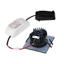 LED Udend�rs Indbygningsdownlight PATTA-I firkantet, IP65 IK02, 7.3W 1800-3000K 440lm, Dim to Warm, sort