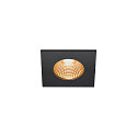LED Udend�rs Indbygningsdownlight PATTA-I firkantet, IP65 IK02, 7.3W 1800-3000K 440lm, Dim to Warm, sort
