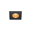 LED Udend�rs Indbygningsdownlight PATTA-I firkantet, IP65 IK02, 7.3W 1800-3000K 440lm, Dim to Warm, sort