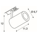 SLV 1-faset-Sporlampe ENOLA B TRACK SPOT, GU10 QPAR51, IP20, roterbar + drejelig, sort