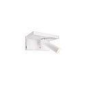 SLV Premium LED V�glampe KARPO BEDSIDE, 6.6W 3000K 390lm 36�, d�mpbar, med 2 USB-porte, hvid