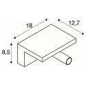 SLV Premium LED V�glampe KARPO BEDSIDE, 6.6W 3000K 390lm 36�, d�mpbar, med 2 USB-porte, hvid