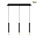 SLV Pendant luminaire FITU PD, E27, length 40cm, pendulum 250cm, open cable end, black