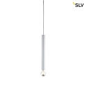SLV Pendant luminaire FITU PD, E27, length 40cm, pendulum 250cm, open cable end, white