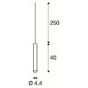 SLV Pendel FITU PD, E27, l�ngde 40cm, pendul 250cm, �ben kabelende, hvid