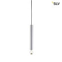SLV Pendant luminaire FITU PD, E27, length 40cm, pendulum 250cm, open cable end, brushed alu