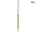 SLV Pendant luminaire FITU PD, E27, length 40cm, pendulum 250cm, open cable end, soft gold