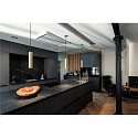 Ceiling canopy FITU 1, round, incl. strain relief, black