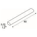 SLV Premium LED V�glampe MARYLIN, IP44, chrom / hvid, 120�, l�ngde 60cm, 15W 3000K 1000lm