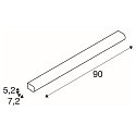 SLV Premium LED V�glampe MARYLIN, IP44, chrom / hvid, 120�, l�ngde 90cm, 21W 3000K 1400lm