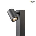 SLV LED Udendrs Standerlampe HELIA Single, IP55, 8W 3000K 450lm 35, TRIAC dmpbar, antracit