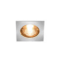 Ceiling recessed luminaire PIKA, GU10 QPAR51, square, fixed, chrome