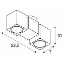 SLV Loftlampe ALTRA DICE CW, Double, GU10 QPAR51, sort