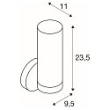 SLV V�glampe WL 105 Lampe til bad/Spejllampe, dobbelt glas, 1x E14, IP44, chrom