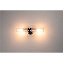 SLV V�glampe WL 106 Lampe til bad/Spejllampe, dobbelt glas, 2xE14, IP44, chrom