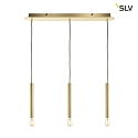 SLV FITU Canopy for FITU PD Pendant luminaires, TRIPPLE, LANG, max. 16A, soft gold