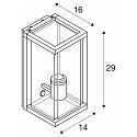 SLV Udend�rs V�glampe QUADRULO SENSOR WL, E27, antracit, med IR-sensor